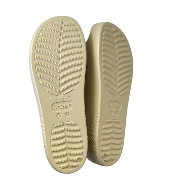 CROCS Womens Classic Platform Slide, Beige, Slip On, Comfort, Rubber, 11, NWT - Picture 9 of 9
